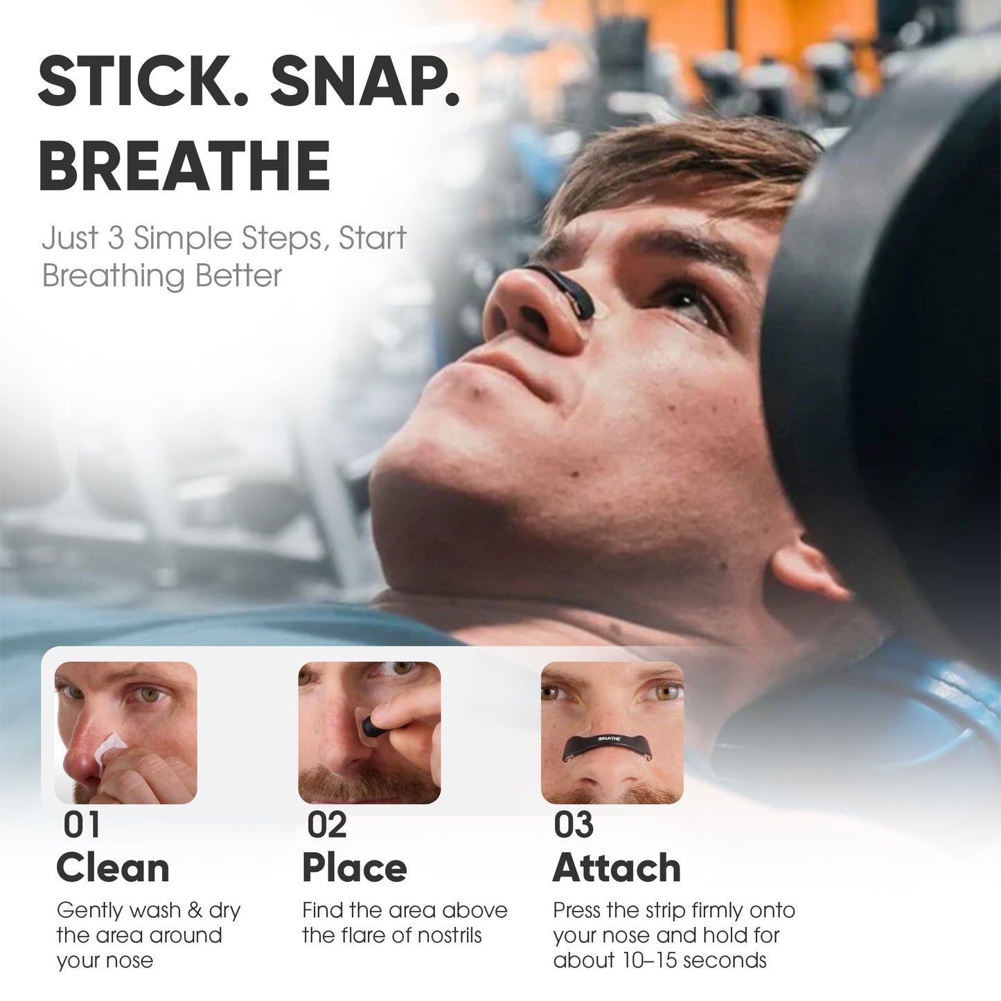 JUST BREATHE™ Magnetic Nasal Strip