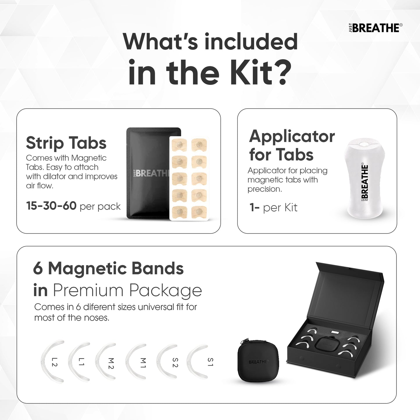 JUST BREATHE™ Magnetic Nasal Strip