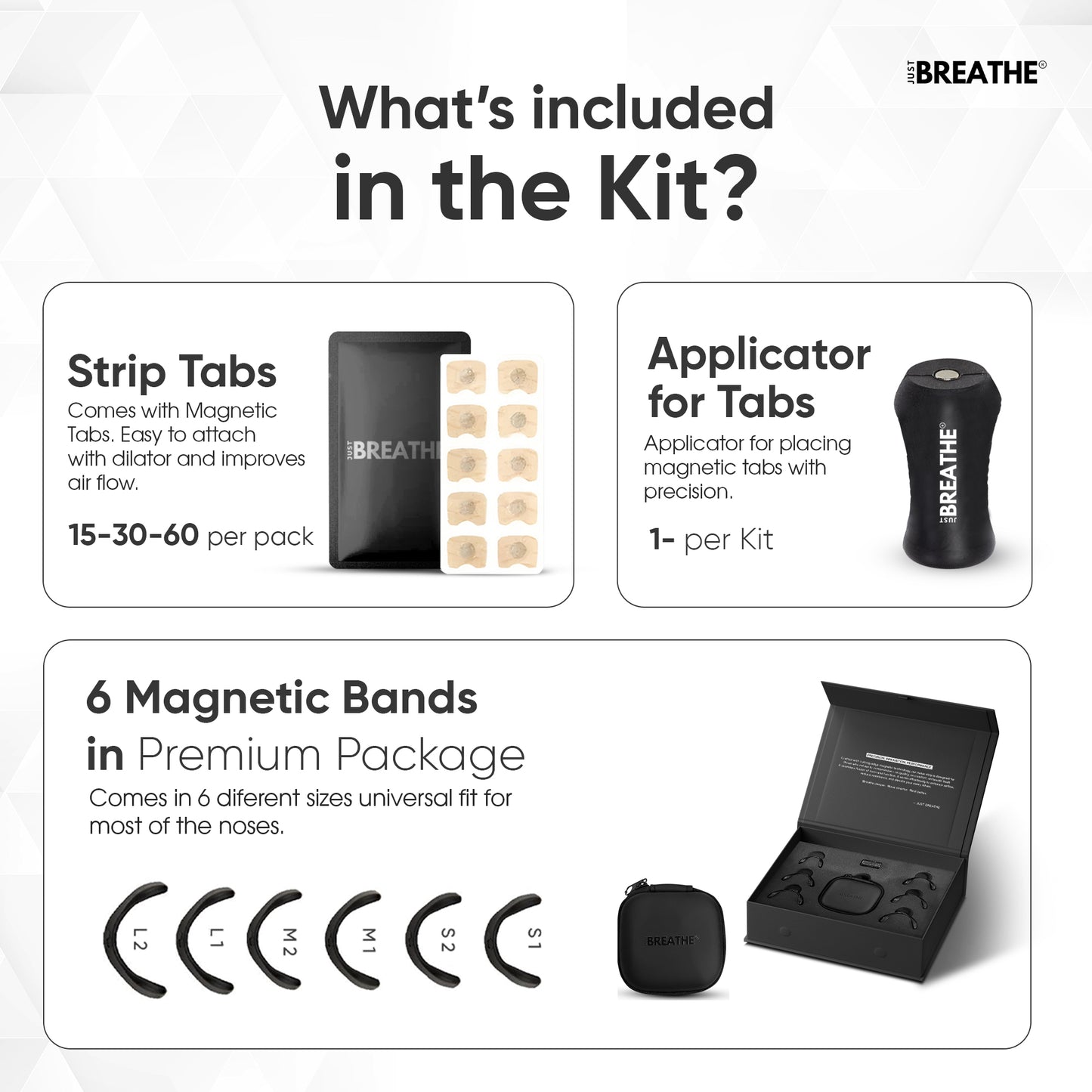 JUST BREATHE™ Magnetic Nasal Strip